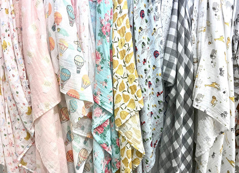Mud Pie Farmhouse Swaddle Blanket, Multi...