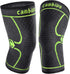 CAMBIVO 2 Pack Knee Brace, Knee Compression Sleeve for Men and Women, Knee Support for Running, Workout, Gym, Hiking, Sports (Green,Medium)...