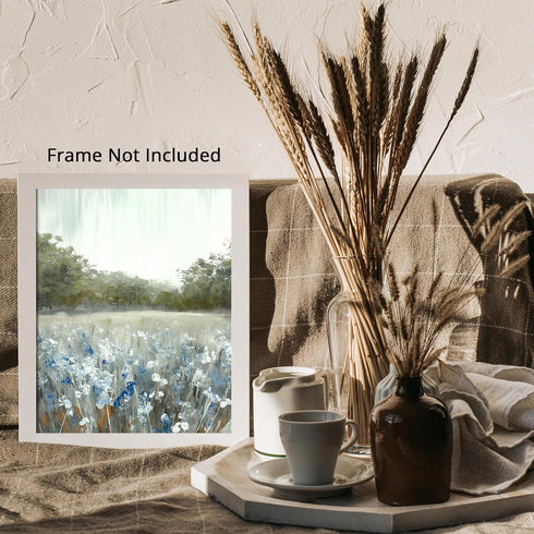 Posterizer 1 pcs-tranquil meadow scene-field of flowers in oil painting style 7-Floral & Botanical Art-Gift for Men Women Teens-Decor for Home & O...