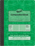 Pacon Dual Ruled Composition Book, Green, 1/4" Grid & 3/8" Wide Ruled 9-3 ?4" x 7-1?2", 100 Sheets...