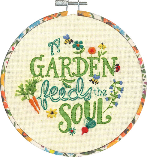 Dimensions Garden Verse Embroidery Starter Kit for Beginners, 6" Diameter, 5 Piece......