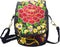 Women's Small Cute Boho Canvas Crossbody Camera Bag Cell Phone Purse with Floral Embroidery...