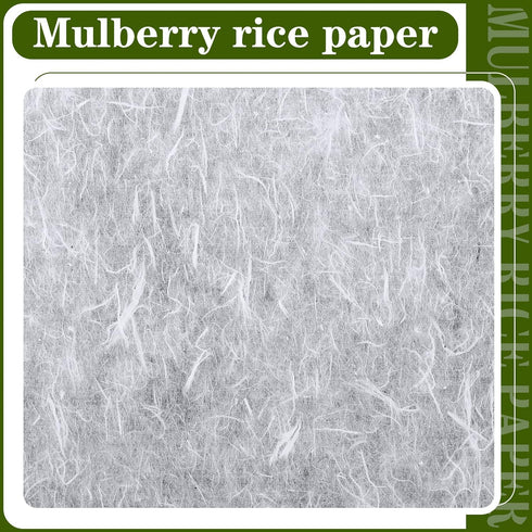 2 Rolls 10.43 x 287.4 Inch of Mulberry Paper Traditional Handmade Rice Paper Decoupage Papers Roll Natural Decoupage Tissue Paper Origami Paper Ro...