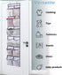 MISSLO Over The Door Shoe Organizer 12 Large Mesh Pockets Hanging Narrow Closet Door, White, 2 Pack...