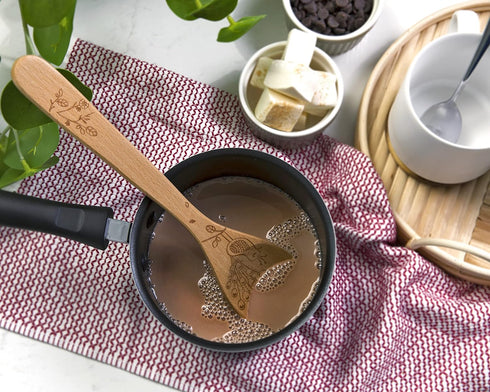 Talisman Designs Laser Etched Beechwood Mixing Woodland Peacock Design | Natural Wood Spoon, Decorative Wooden Utensils...