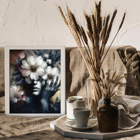 Posterizer 1 pcs-abstract modern floral African womans decor-Afro-American Art Collection-Inspirational Women's Art-Gifts for Women-Living Room Be...