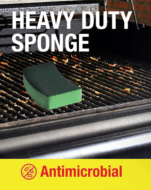 Heavy Duty Odor Resistant Scrub Sponge, Multi-Purpose Sponge for Kitchen and Household, Safe for Non-Coated Cookware (18 sponges)...