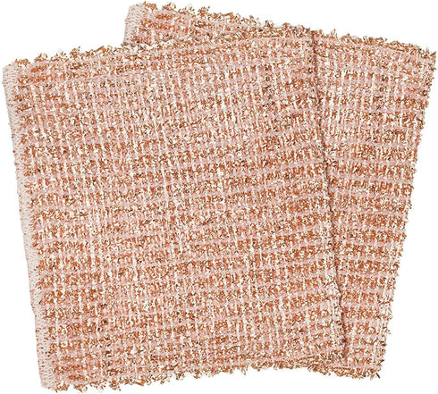 REDECKER 2-Ply Woven Copper Scrubbing Cloth - Durable and Non-Abrasive Scrubber, Machine Washable, Alternative to Chore Boy Copper Scrubber, Coppe...