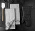 Xlnt Extra Long Oven Mitts (Black) | Teflon EcoElite Water Repellent | Heat Resistant for Oven Cooking, Grill & BBQ | Non Slip Gloves with Teflon ...