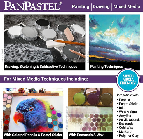 PanPastel Artist Pastels by GOLDEN, Pearlescent Colors Set, 6 Color, Professional Artist Pastels, Unique Pan Format (cake-like)...