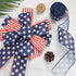 Patriotic Wired Ribbon Red and White Ribbon, Red Ribbon Red White Blue Ribbon Wired, 4th of July Ribbon for Memorial Day Independence Day, Summer ...