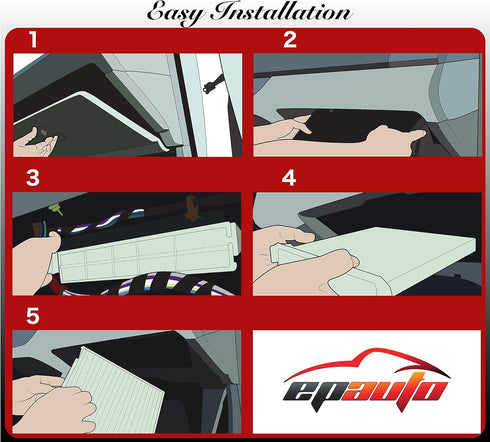 EPAuto CP285 (CF10285) Premium Cabin Air Filter includes Activated Carbon...