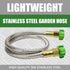 304 Stainless Steel 6ft Short Garden Hose with Female to Female Metal Connector, Flexible & Lightweight Water Hose (6ft)...