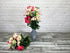 Admired By Nature 24 Stem Artificial Flowers Rose Carnation Mixed Bush Spring Faux Flower Arrangement for Outdoor & Indoor Wedding Home Decoration...