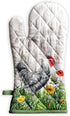 Maison d' Hermine Oven Gloves 100% Cotton Oven Mitt Heat Resistant BBQ Cooking Gloves with Loop, Grilling, Microwave, Handling Hot Pans, Basse Cou...