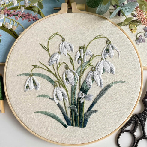 Myfelicity Embroidery kit for adults and beginners, includes 3 floral pattern fabrics, 3 embroidery hoops, embroidery floss and other tools....