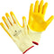 Yellow Gardening and Work Gloves for Men and Women (Medium) | Nitrile Coating Protection...