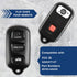 2X KeylessOption Key Fob for 1998 1999 2000 2001 2002 2003 2004 2005 2006 2007 2008 Toyota Camry Solara Sienna Matrix Pontiac Vibe Remote, 3-Butto...