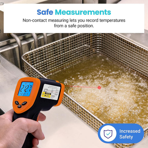 Etekcity Infrared Thermometer Upgrade 774, Heat Temperature Temp Gun for Cooking, Laser IR Surface Tool for Pizza, Griddle, Grill, HVAC, Engine, A...