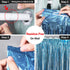PartyWoo Foil Fringe Curtains Blue, 2 pcs 3.3x6.6 ft Blue Streamers, Fringe Backdrop, Tinsel Backdrop, Tinsel Curtain, Metallic Door Shimmer, Birt...
