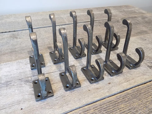 10 Coat Hooks 3 1/2" Long Iron for Hats, Coats, Towels, Bathroom, Kitchen, ETC.!...