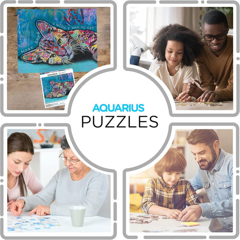 AQUARIUS Dean Russo Cat Puzzle (500 Piece Jigsaw Puzzle) - Glare Free - Precision Fit - Officially Licensed Dean Russo Merchandise & Collectibles ...