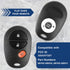 KeylessOption Key Fob Replacement for 2004-2018 Toyota Tundra Tacoma Sienna Sequoia Highlander Remote, 3-Button GQ43VT20T...