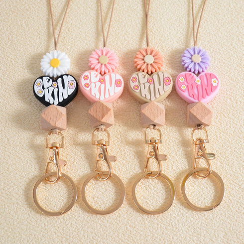 Lantintop Teacher Lanyard Silicone Breakaway Lanyard Back to School ID Badge Holder Charm Lanyard for Family Friend Colleague...
