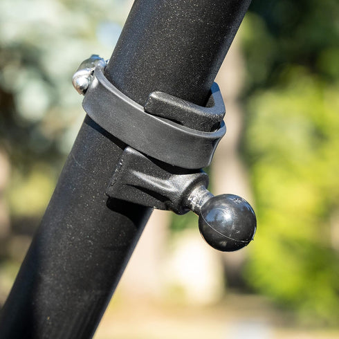 RAM Mounts RAM-B-108BU Strap Hose Clamp Ball Base with B Size 1" Ball for Rails 1" to 2.1" in Diameter...
