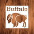 Buffalo Logo Stencil 5.5x5.5 inches Arts and Crafts Material Scrapbooking for Airbrush Painting Drawing and More Reusable Stencil STENCILAIR...