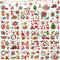 30 Sheets Christmas Rub on Transfers for Crafts and Furniture Xmas Santa Snowman Cardinals Transfer Stickers Winter Floral Bird Rub on Decal for H...