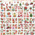 30 Sheets Christmas Rub on Transfers for Crafts and Furniture Xmas Santa Snowman Cardinals Transfer Stickers Winter Floral Bird Rub on Decal for H...