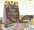 Your Main Event Prints Sunflower Guess How Many Kisses Game Sign and Cards - Perfect for Bridal Showers and Weddings - 1 Self-Standing Sign and 50...
