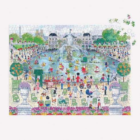 Galison Springtime in Paris – 1000 Piece Michael Storrings Puzzle Featuring The Ornamental Grand Bassin Pond in The Spring...