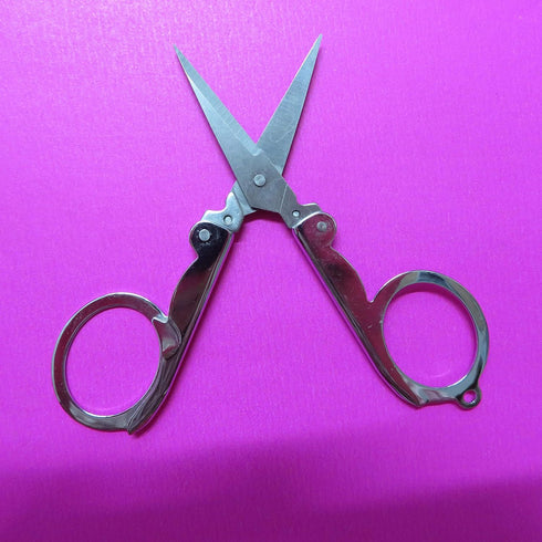 12pcs Stainless Steel Folding Pocket Portable Foldable Mini Travel Scissors Small Scissors Paper Thread Snips Craft Cutter Pointy Sewing Yarn Cutt...