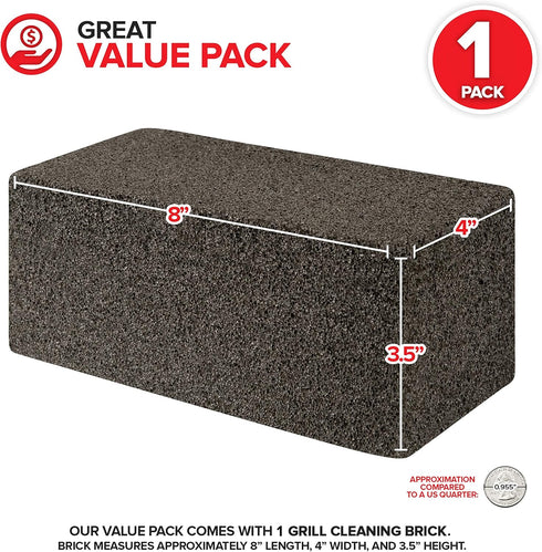 Stock Your Home Grill Cleaning Brick, Griddle Block Cleaner, Heavy Duty Pumice Stone for BBQ Flat Top, Scrubbing Tools/Bricks, (1 Pack)...