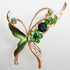 Navachi 18k Gold Plated Enamel Crystal Insect Butterfly Brooch Pin...
