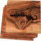Boston Coasters, Boston Skyline Drink Coasters - Boston Souvenirs & Gifts, Engraved Acacia Wood Coasters with Boston Skyline Design - Boston Theme...