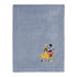 Disney Mickey and Friends Blue, Gold and Red Pluto and Mickey Mouse Be Happy Super Soft Appliqued Baby Blanket...