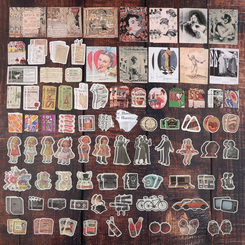 Draupnir 200pcs Vintage Junk Journal Supplies,Scrapbook Supplies Scrapbooking Paper and Stickers Ephemera for Art Aesthetic Journaling Kit Collage...