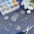 SUNNYCLUE 1 Box DIY 10 Pairs Chandelier Charms Earring Making Kit Boho Charms for Jewelry Making Feather Charms Cone Charms Flat Round Charms Head...