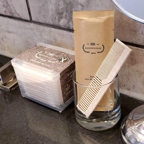 Bleeker and Rowe 100% Biodegradable Combs - Individually wrapped - Environmentally Eco Friendly Bulk Pocket Pet Dog Grooming Hair Lice Combs - Per...