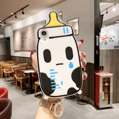 3D Feeding Bottle Case for iPhone XR 6.1",iPhone XR Cute Case,3D Cartoon Cute Kawaii Lovely Baby Bottle Shape Kids Teens Girls Women Soft Silicone...