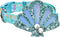 Blueberry Pet Summer Sparkle Dog Collar, Adjustable Medium Size, Neck 14.5"-20", Turquoise, Ocean Fish and Seahorse Print Nautical Pet Collar with...