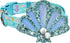 Blueberry Pet Summer Sparkle Dog Collar, Adjustable Medium Size, Neck 14.5"-20", Turquoise, Ocean Fish and Seahorse Print Nautical Pet Collar with...