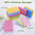 15 Pcs Cellulose Sponges Kitchen, 5 Colors Non-Scratch Colorful Sponges, Biodegradable Compressed Sponges, Large Cellulose Sponge for Kitchen, Bat...