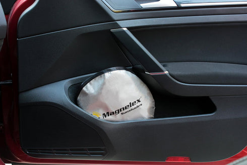Magnelex Car Windshield Sunshade with Bonus Steering Wheel Sun Shade. Reflective Polyester Blocks Heat and Sun. Foldable Sun Shield That Keeps You...