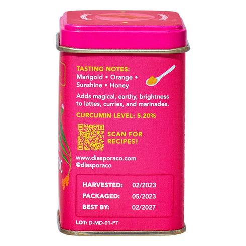 Diaspora Co. Pragati Turmeric | Single-Origin Turmeric Powder | Bright & Floral | 48g Everyday Tin...