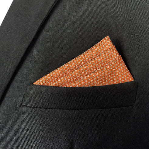 S&W SHLAX&WING Mens Ties Set Solid Color Neckties for Men Orange Matching Pocket Square Only...