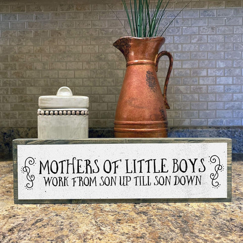 Mom Wood Signs (Medium - Wood And Metal, Mothers Of Little Boys)...